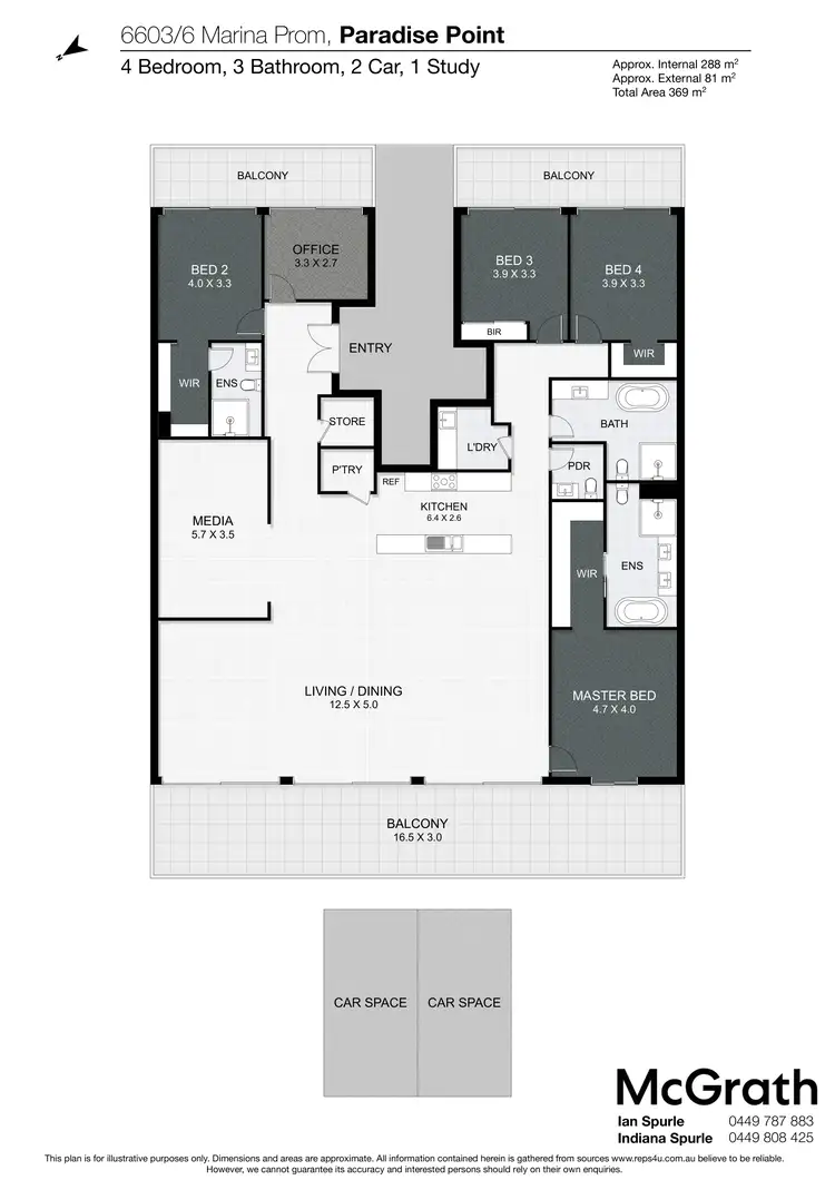 Floorplan of Homely apartment listing, 6603/6 Marina Promenade, Paradise Point QLD 4216