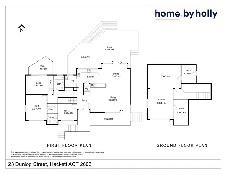 Floorplan of Homely house listing, 23 Dunlop Street, Hackett ACT 2602