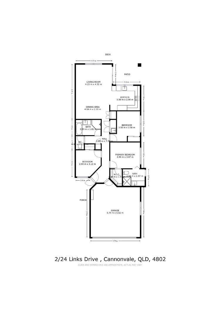 Floorplan of Homely semi-detached listing, 2/24 Links Drive, Cannonvale QLD 4802