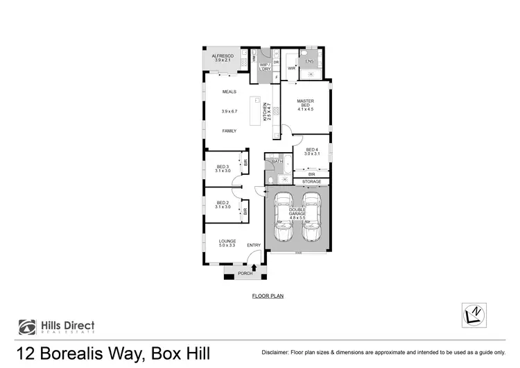Floorplan of Homely house listing, 12 Borealis Way, Box Hill NSW 2765
