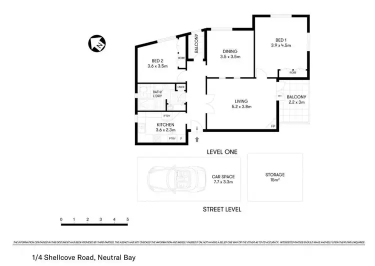 Floorplan of Homely apartment listing, 1/4 Shellcove Road, Kurraba Point NSW 2089
