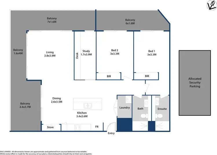 Floorplan of Homely apartment listing, 606/4B Hasluck Street, Rouse Hill NSW 2155