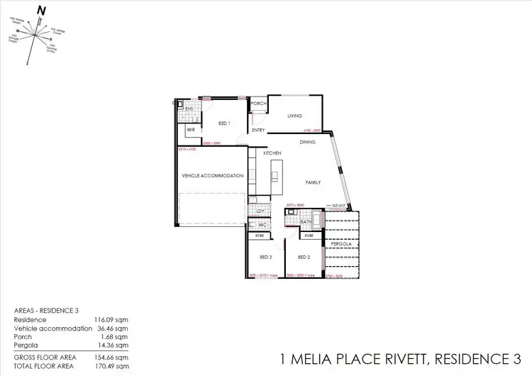 Floorplan of Homely townhouse listing, 3/1 Melia Place, Rivett ACT 2611