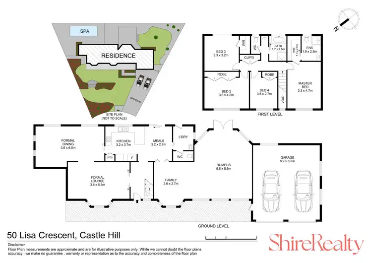 Floorplan of Homely house listing, 50 Lisa Crescent, Castle Hill NSW 2154