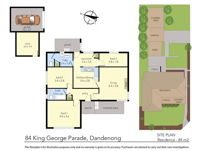 Floorplan of Homely house listing, 84 King George Parade, Dandenong VIC 3175