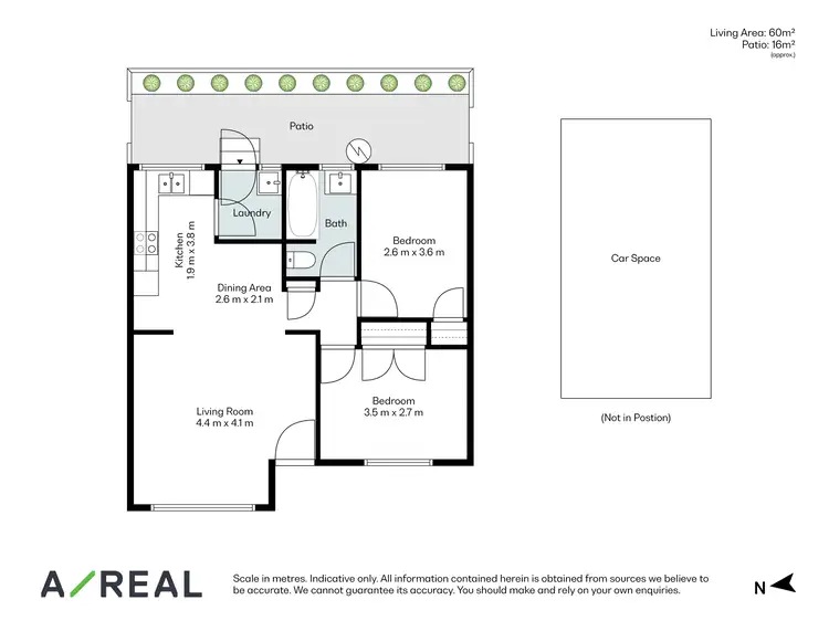 Floorplan of Homely unit listing, 2/108 Blackshaws Road, South Kingsville VIC 3015