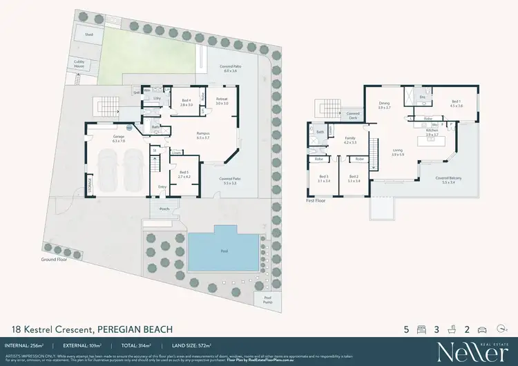 Floorplan of Homely house listing, 18 Kestrel Crescent, Peregian Beach QLD 4573