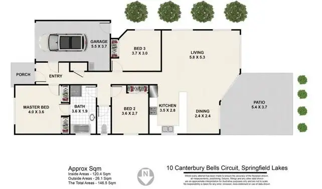 Floorplan of Homely house listing, 10 Canterbury Bells Circuit, Springfield Lakes QLD 4300