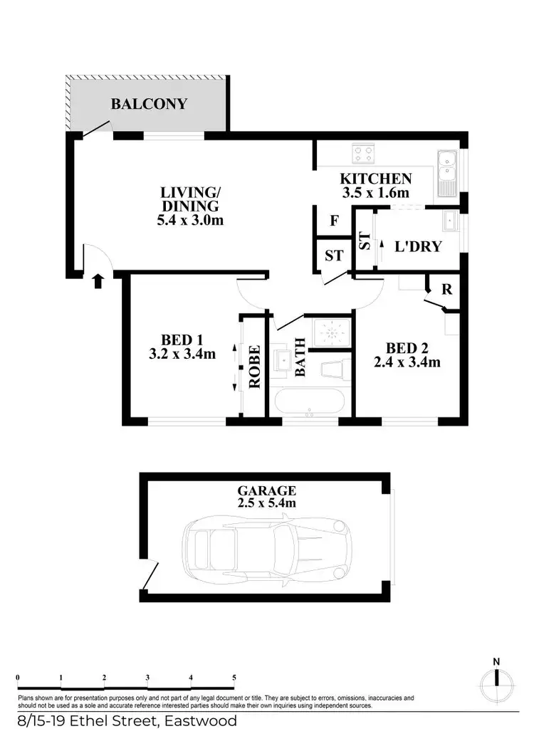 Floorplan of Homely unit listing, 8/15-19 Ethel Street, Eastwood NSW 2122