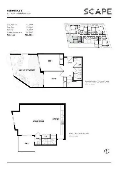 Floorplan of Homely townhouse listing, 8/437 Main Street, Mordialloc VIC 3195
