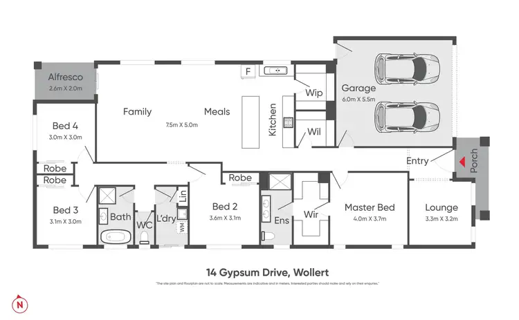 Floorplan of Homely house listing, 14 Gypsum Drive, Wollert VIC 3750