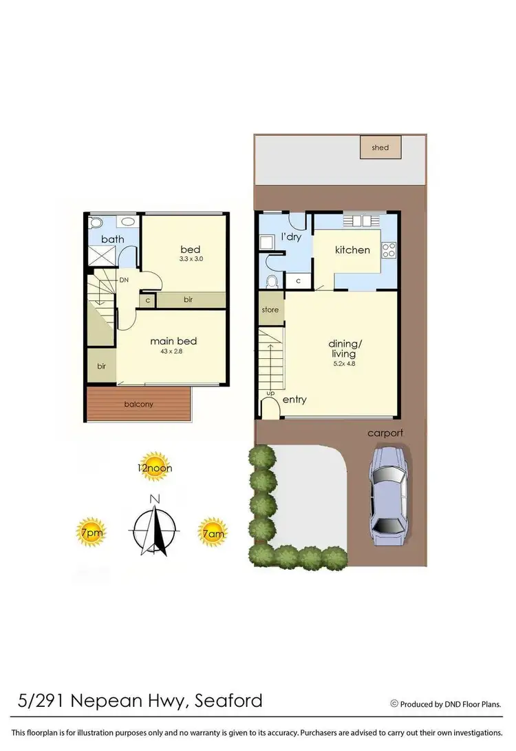 Floorplan of Homely townhouse listing, 5/291 Nepean Highway, Seaford VIC 3198