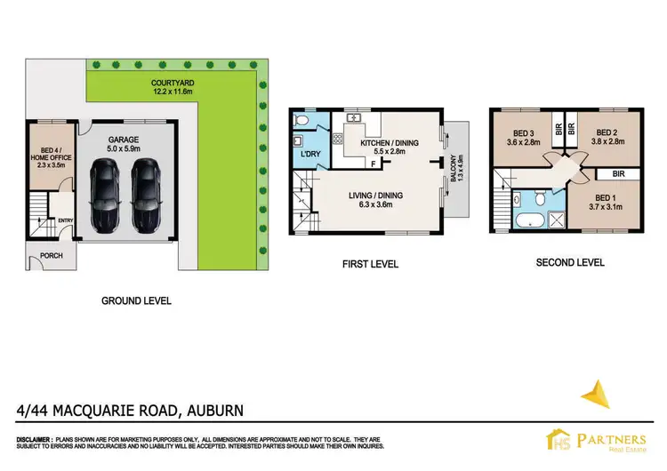 Floorplan of Homely townhouse listing, 4/44 Macquarie Road, Auburn NSW 2144
