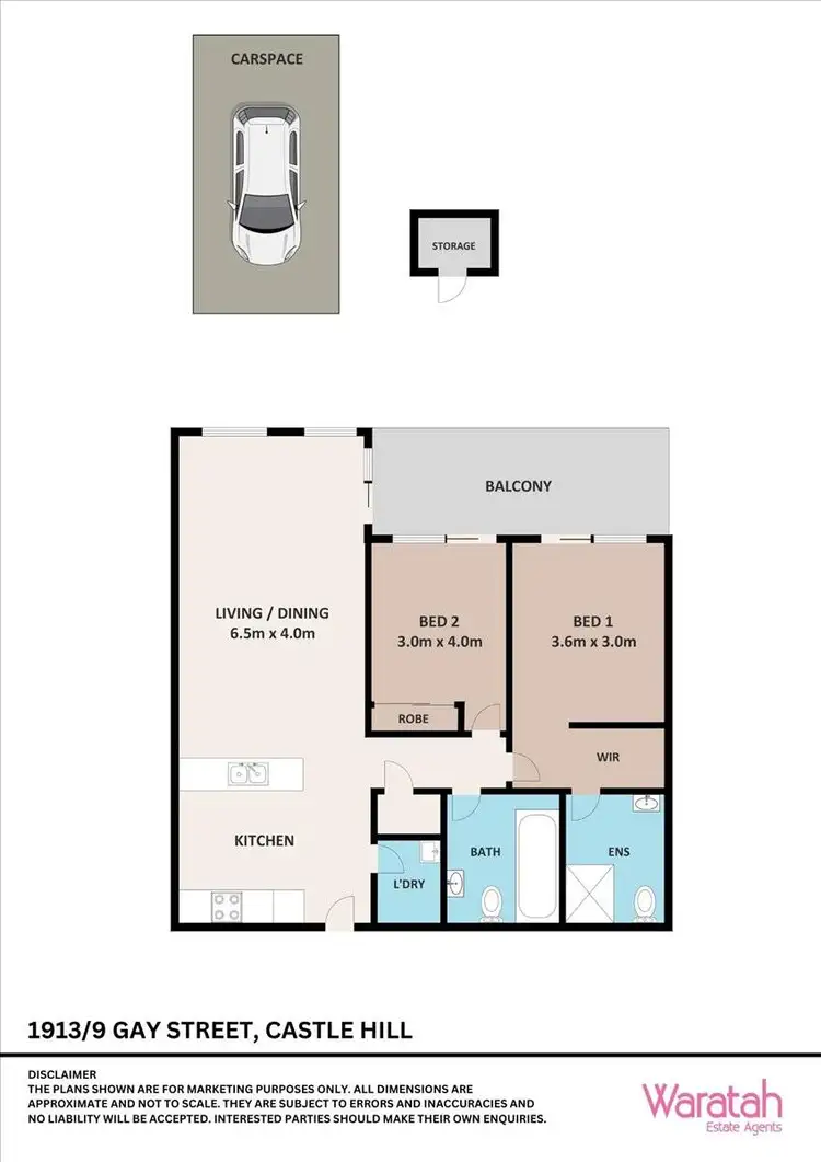 Floorplan of Homely apartment listing, 1913/9 Gay Street, Castle Hill NSW 2154