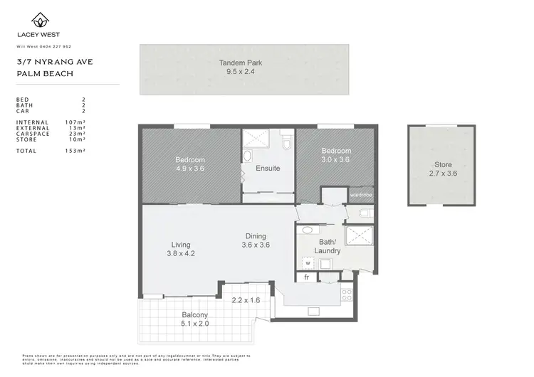 Floorplan of Homely unit listing, 3/7 Nyrang Avenue, Palm Beach QLD 4221