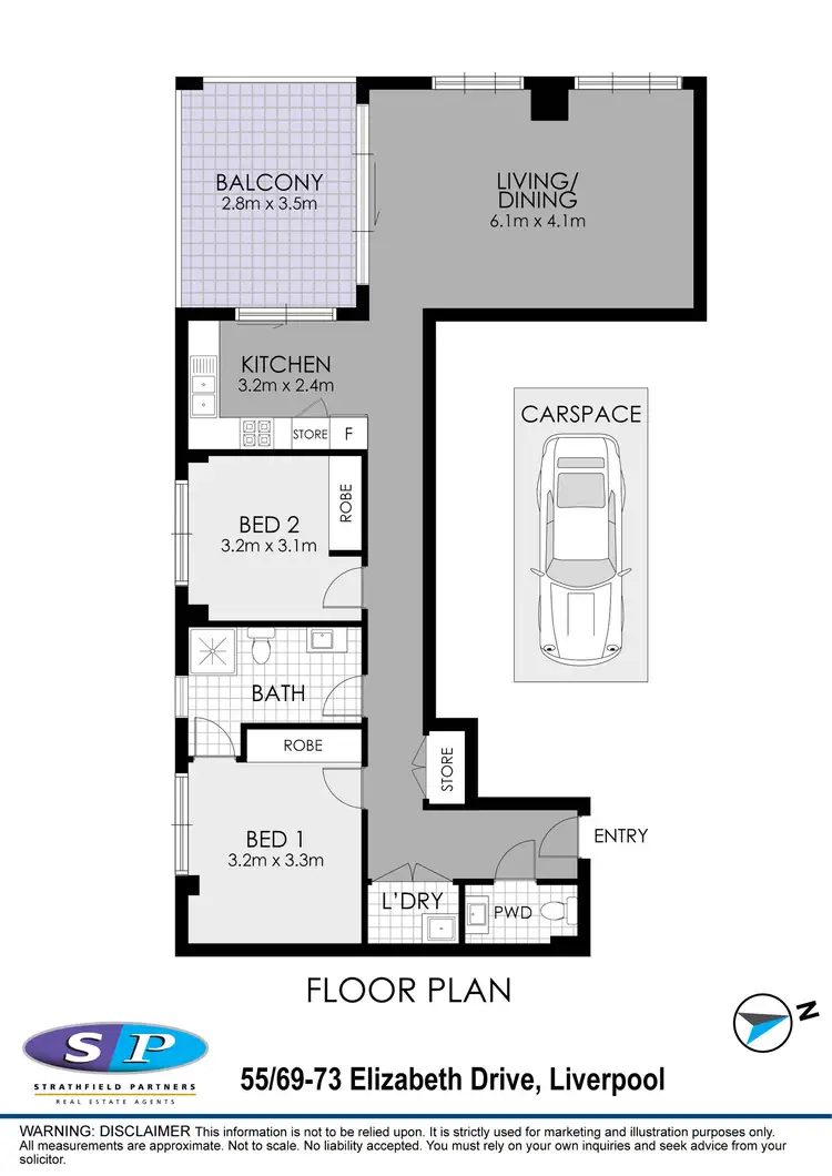 Floorplan of Homely apartment listing, 55/69-73 Elizabeth Drive, Liverpool NSW 2170