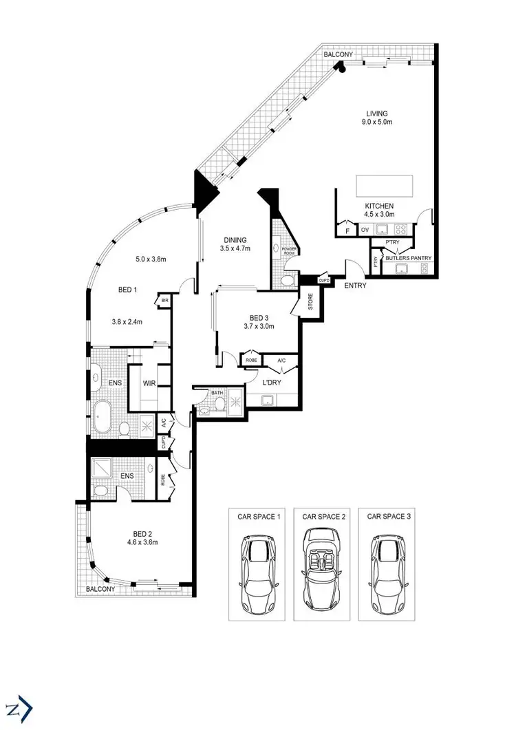 Floorplan of Homely apartment listing, 24/7 Macquarie Street, Sydney NSW 2000