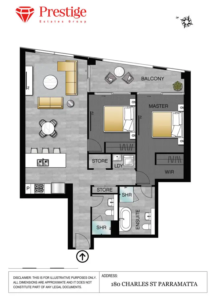 Floorplan of Homely apartment listing, 180 George Street, Parramatta NSW 2150