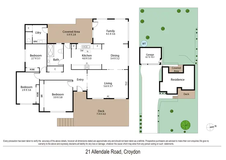 Floorplan of Homely house listing, 21 Allendale Road, Croydon VIC 3136