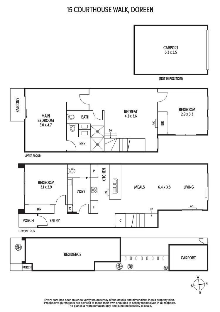 Floorplan of Homely townhouse listing, 15 Courthouse Walk, Doreen VIC 3754