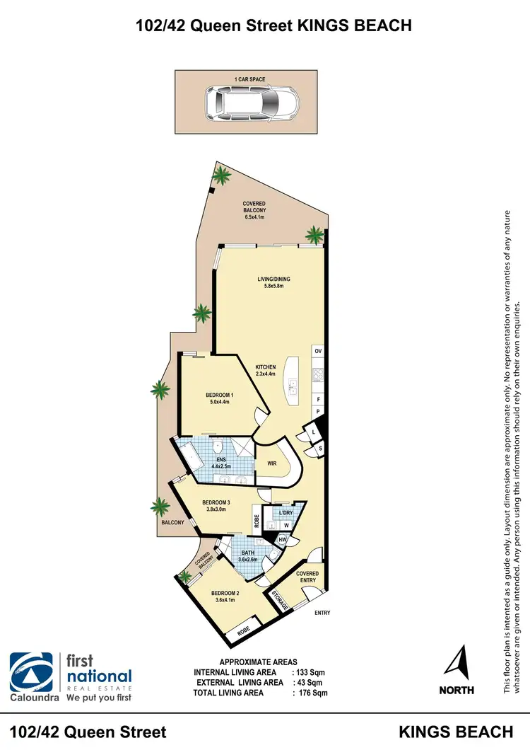 Floorplan of Homely unit listing, 102/42 Queen Street, Kings Beach QLD 4551