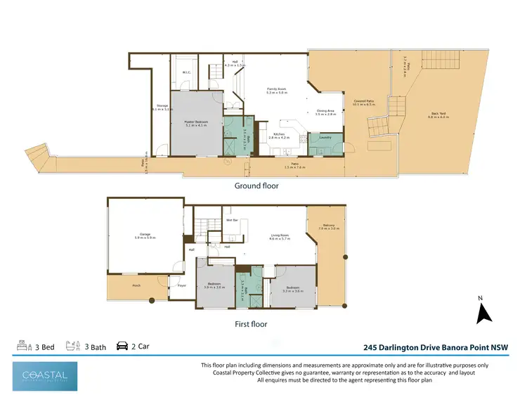 Floorplan of Homely semi-detached listing, 1/245 Darlington Drive, Banora Point NSW 2486