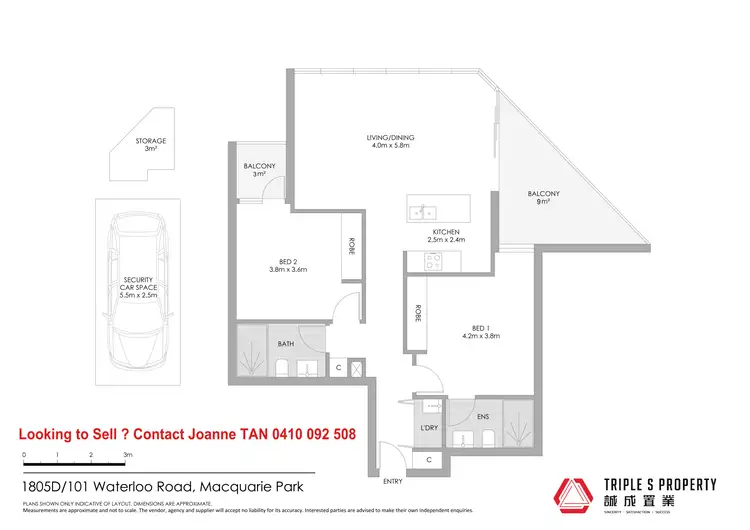 Floorplan of Homely apartment listing, 1805D/101 Waterloo Road, Macquarie Park NSW 2113