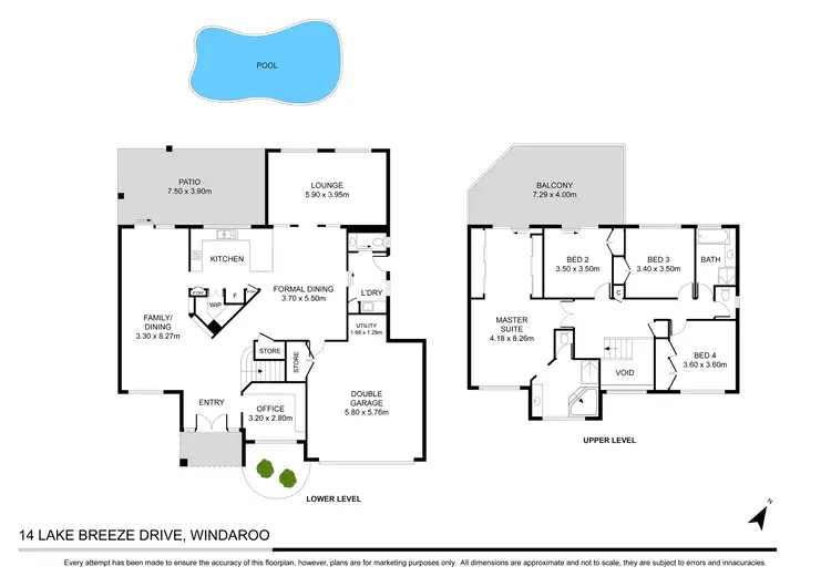 Floorplan of Homely house listing, 14 Lake Breeze Drive, Windaroo QLD 4207