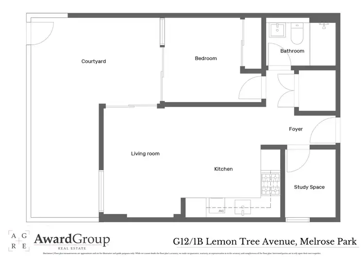Floorplan of Homely unit listing, G12/1B Lemon Tree Avenue, Melrose Park NSW 2114