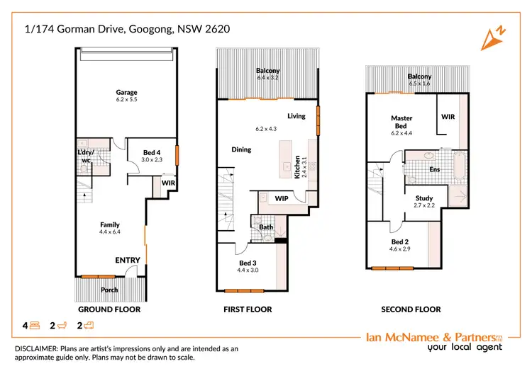 Floorplan of Homely townhouse listing, 1/174 Gorman Drive, Googong NSW 2620