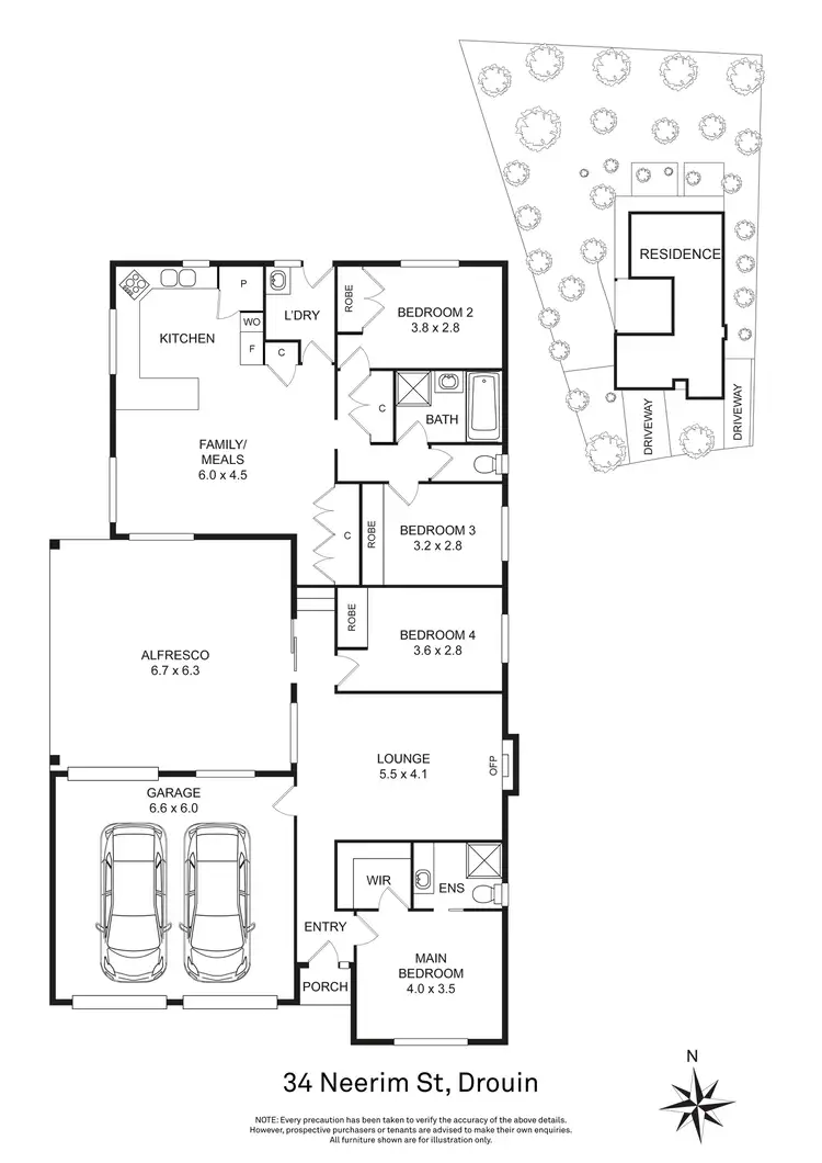 Floorplan of Homely house listing, 34 Neerim Street, Drouin VIC 3818
