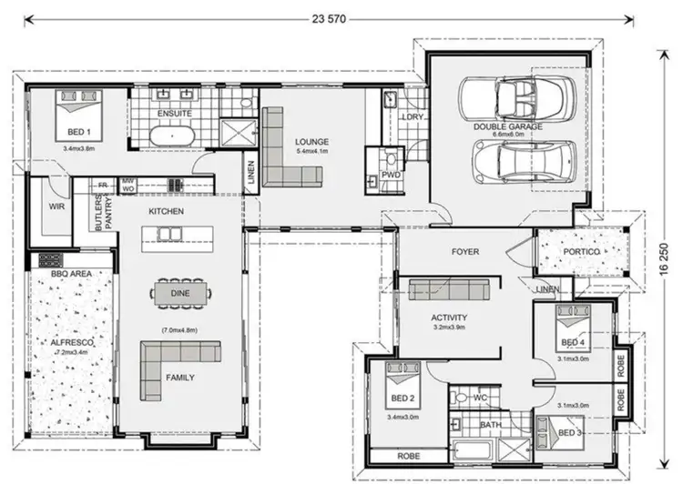 Floorplan of Homely house listing, 21 Bedarra Crescent, Burpengary East QLD 4505
