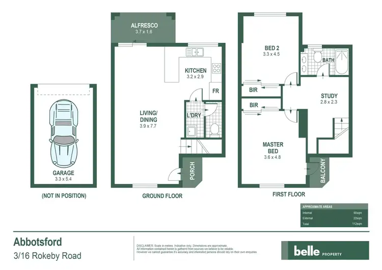 Floorplan of Homely townhouse listing, 3/16 Rokeby Road, Abbotsford NSW 2046