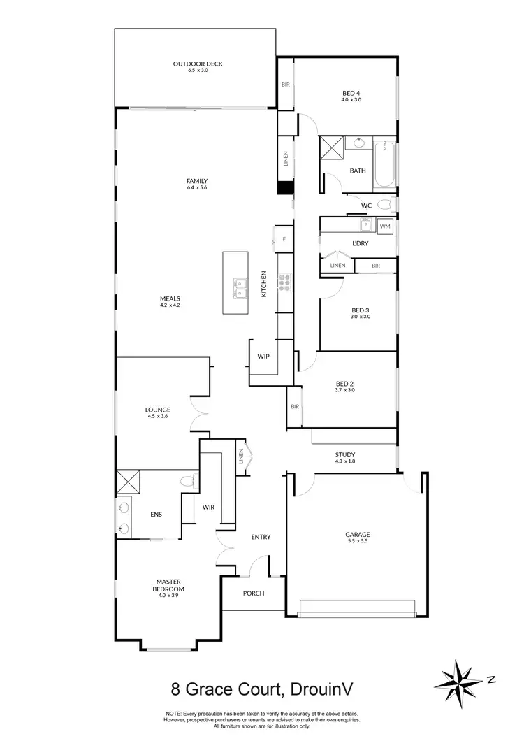 Floorplan of Homely house listing, 8 Grace Court, Drouin VIC 3818