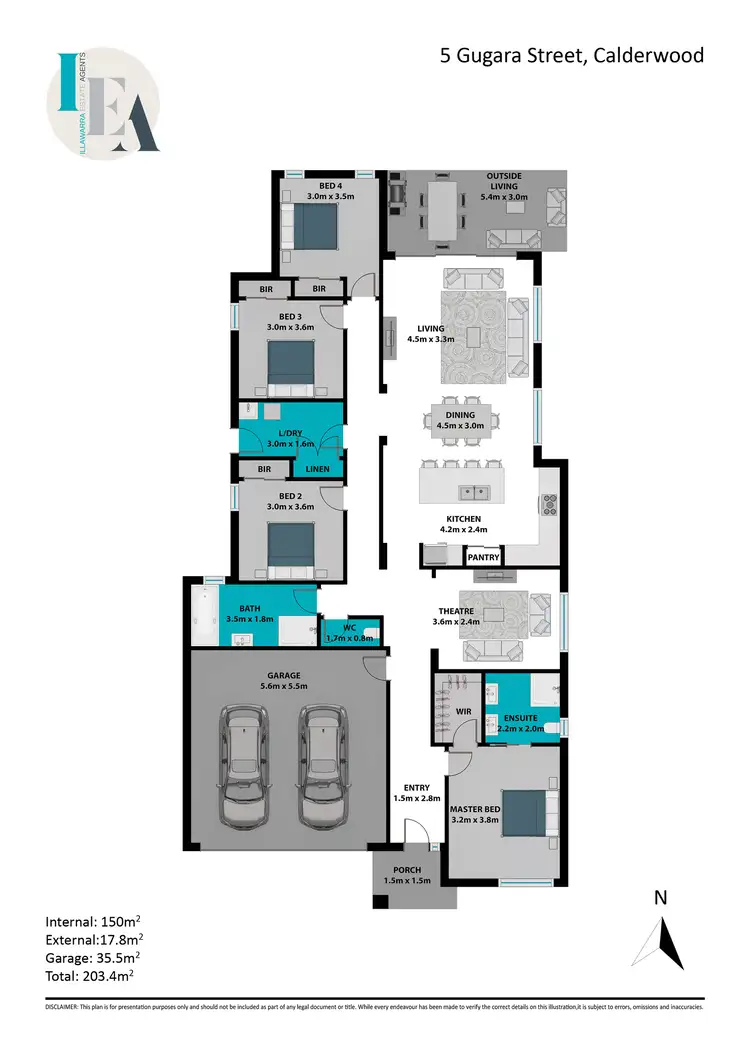 Floorplan of Homely house listing, 5 Gugara Street, Calderwood NSW 2527