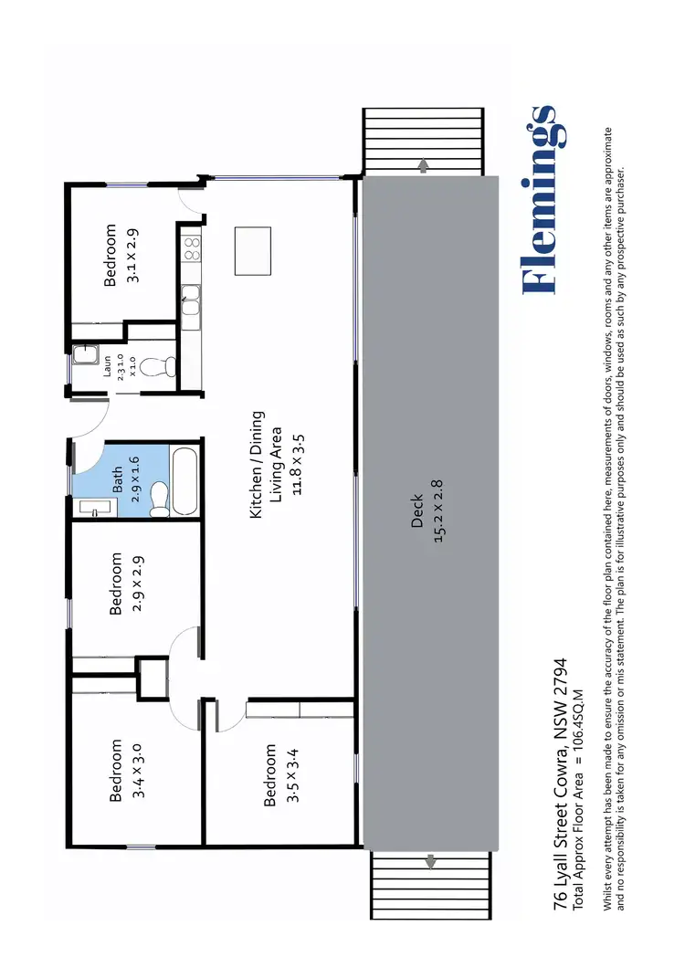 Floorplan of Homely house listing, 76 Lyall Street, Cowra NSW 2794