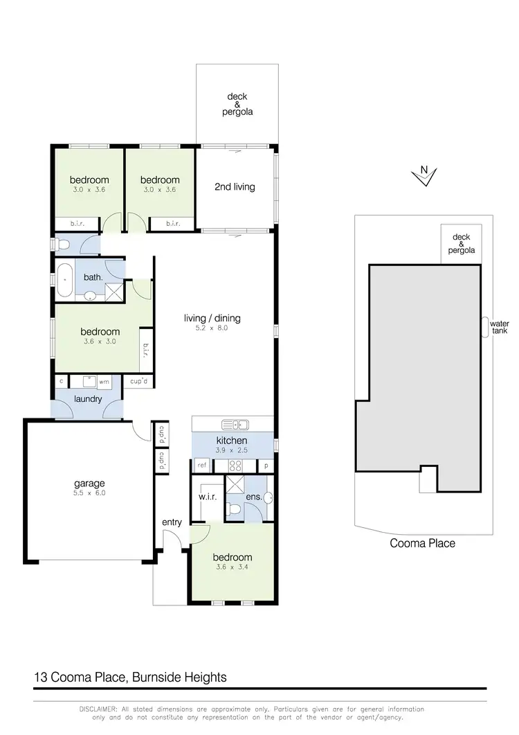 Floorplan of Homely house listing, 13 Cooma Place, Burnside Heights VIC 3023