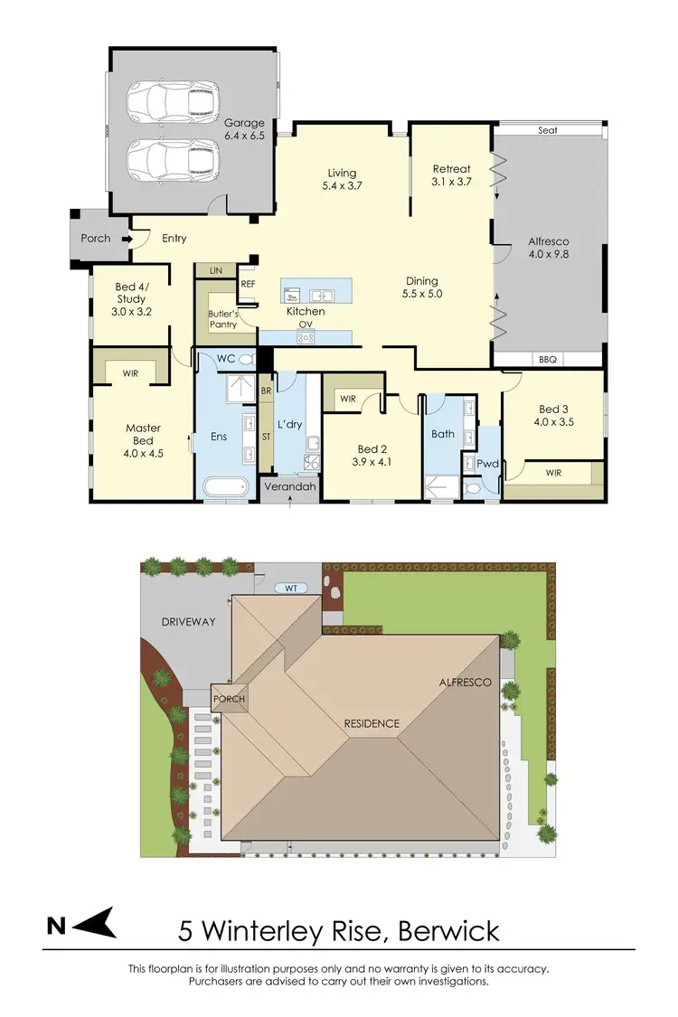 Floorplan of Homely house listing, 5 Winterley Rise, Berwick VIC 3806