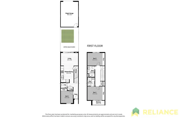 Floorplan of Homely townhouse listing, 20 Determination Street, Aintree VIC 3336