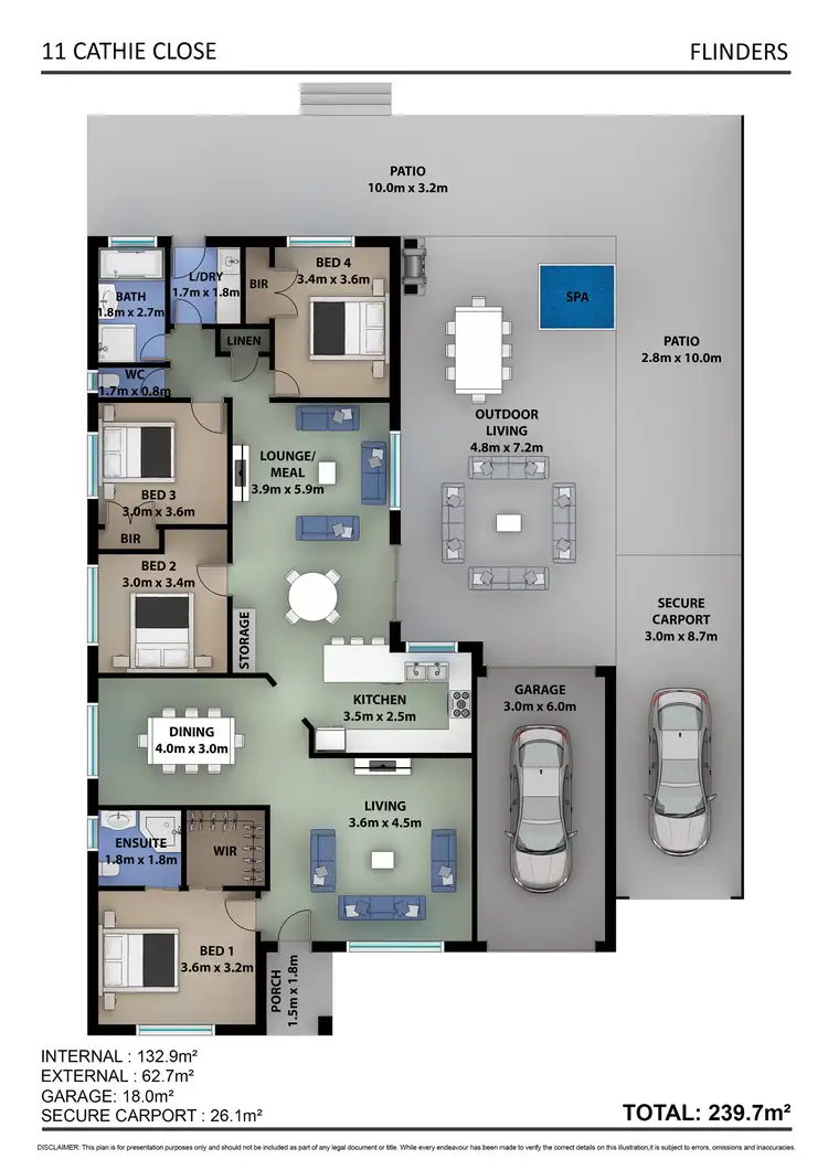 Floorplan of Homely house listing, 11 Cathie Close, Flinders NSW 2529