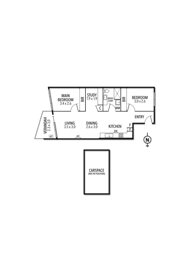 Floorplan of Homely apartment listing, 605/47 Claremont Street, South Yarra VIC 3141