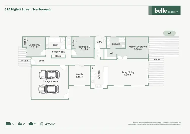 Floorplan of Homely house listing, 32A Higlett Street, Scarborough QLD 4020