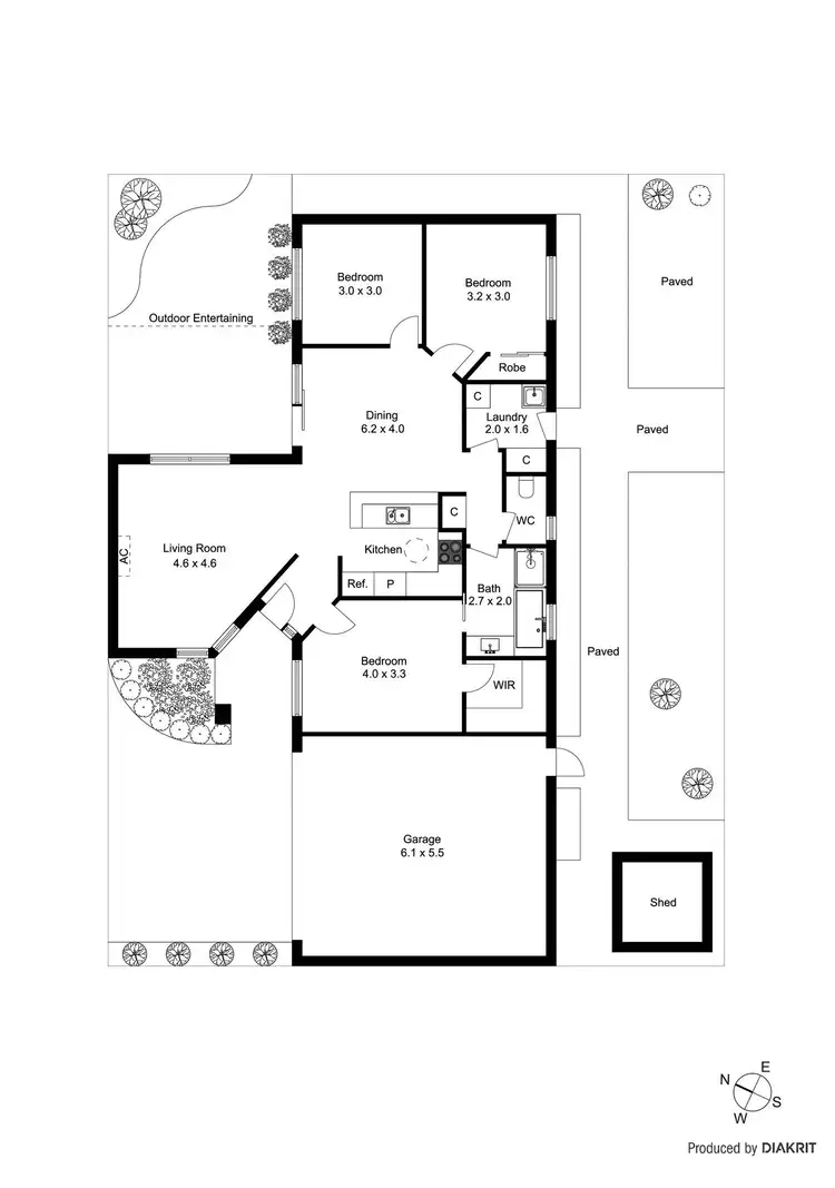 Floorplan of Homely unit listing, 22C Field Avenue, Edithvale VIC 3196