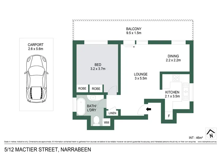 Floorplan of Homely unit listing, 5/12 Mactier Street, Narrabeen NSW 2101