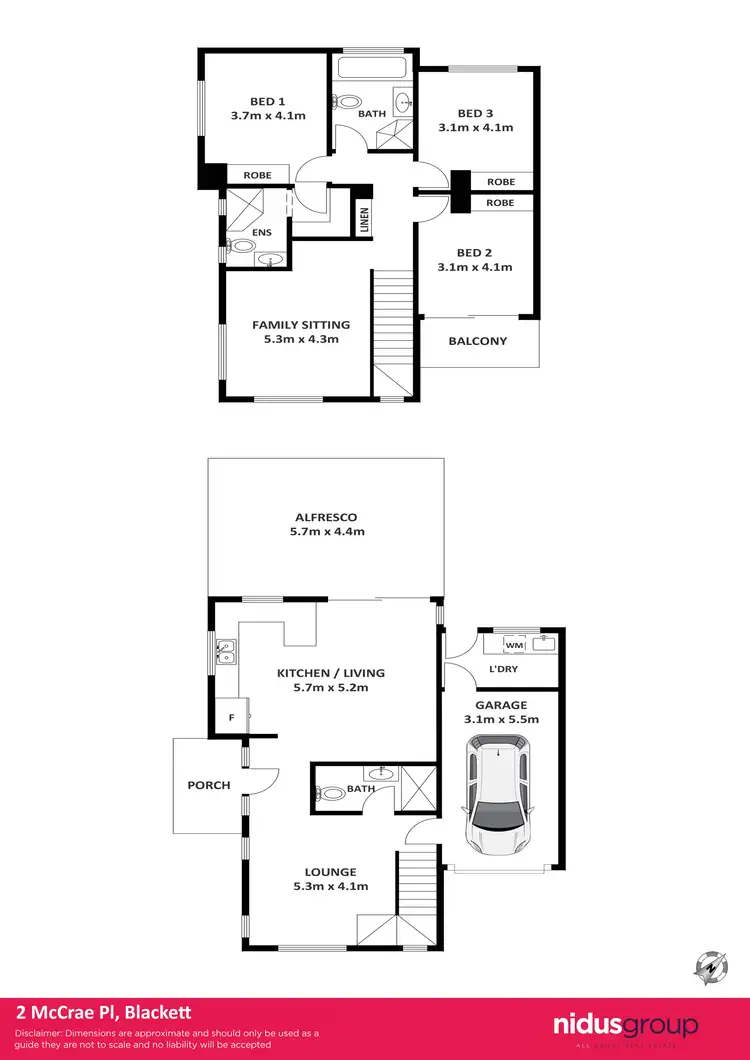 Floorplan of Homely house listing, 2 McCrae Place, Blackett NSW 2770
