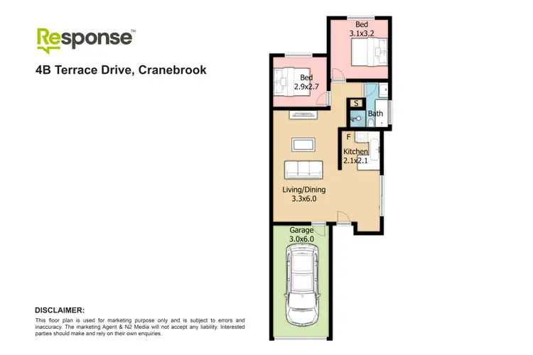 Floorplan of Homely semi-detached listing, 4B Terrace Drive, Cranebrook NSW 2749