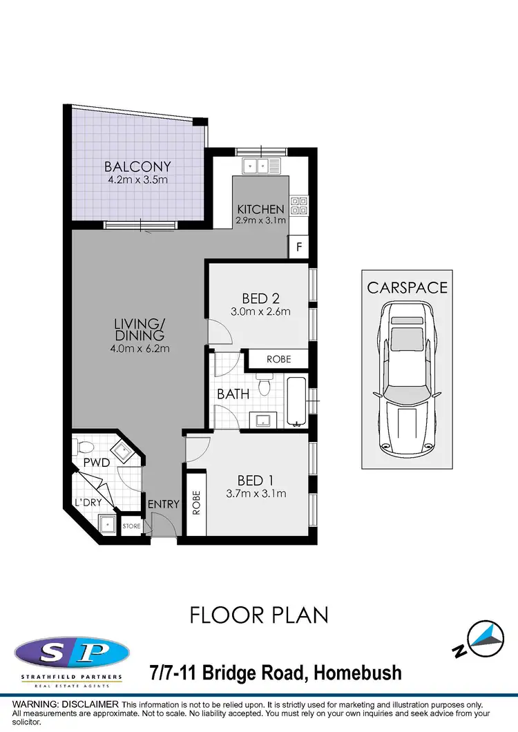 Floorplan of Homely apartment listing, 7/7-11 Bridge Road, Homebush NSW 2140