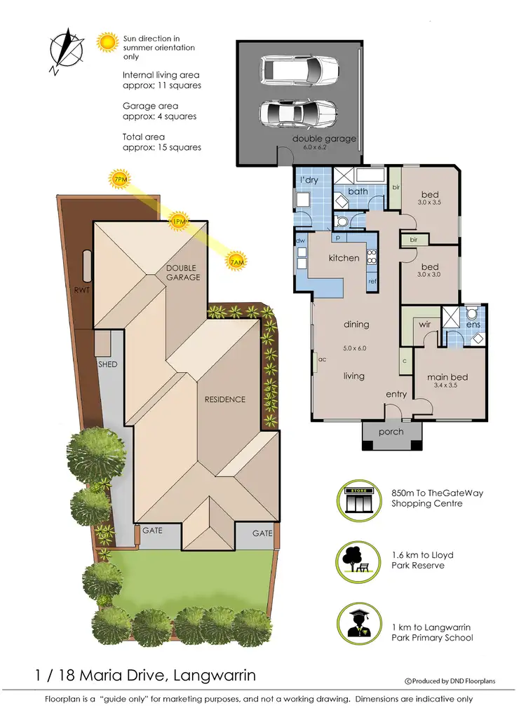 Floorplan of Homely unit listing, 1/18 Maria Drive, Langwarrin VIC 3910