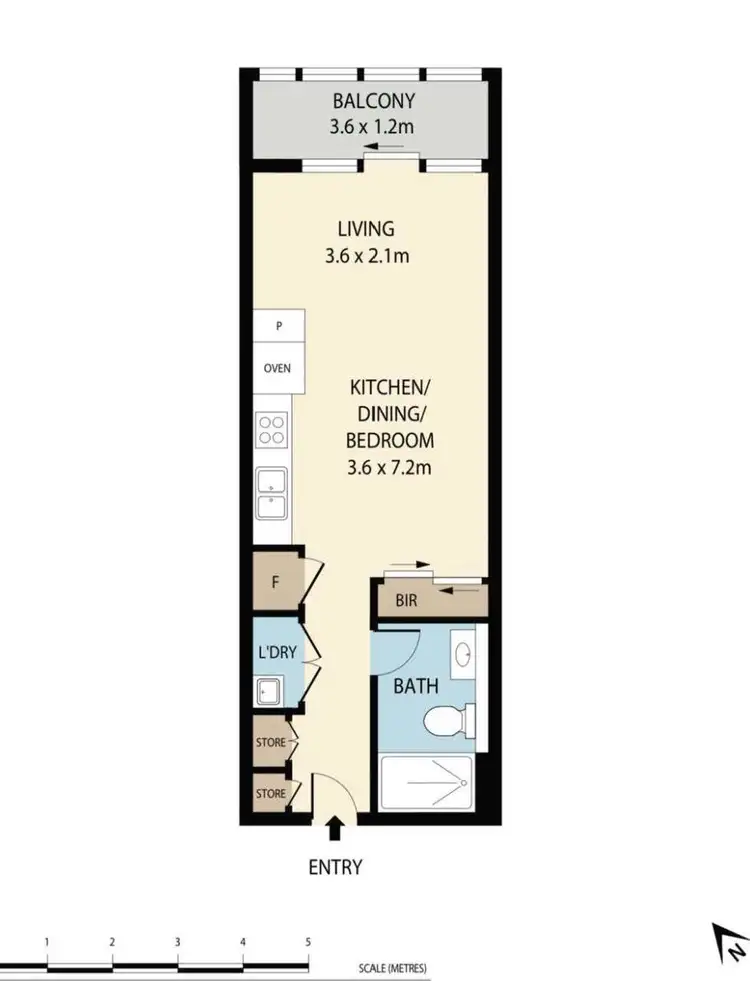 Floorplan of Homely studio listing, 706/13 Halifax Street, Macquarie Park NSW 2113