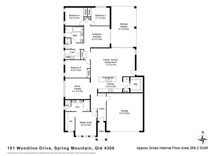 Floorplan of Homely house listing, 151 Woodline Drive, Spring Mountain QLD 4300
